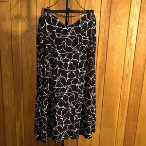 JM Collection | Black & White Print Skirt